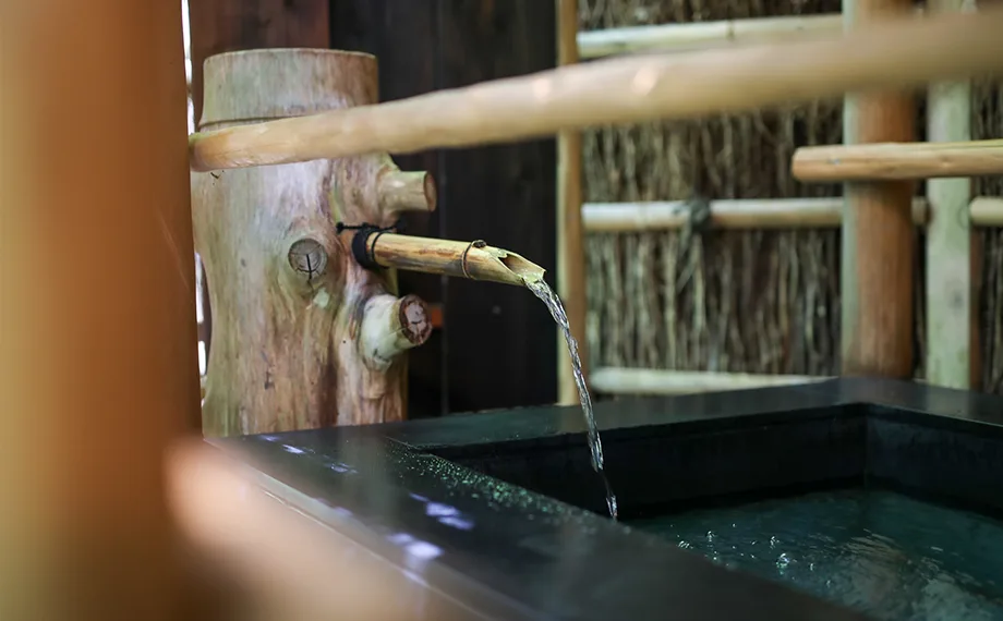 個室露天風呂「朝ぎり」